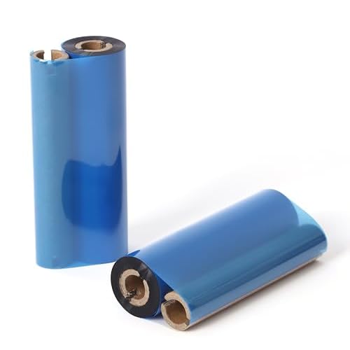 (4 Rolls) 4.33 x 244' Premium Resin Ribbon, 110mm x 74m Black Thermal Transfer Ribbon for 4'' Desk-Top Barcode Thermal Label Printers from Zebra, TSC, GoDex, Honeywell.. 1/2'' core