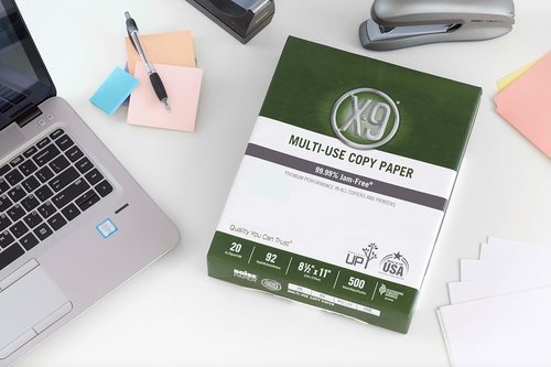 (8.5 x 11 Letter) - X-9 Multi-Use Print & Copy Paper, White, Brightness 92, Case of 10 Reams - 5,000 Pages Total (OX9001-CTN)