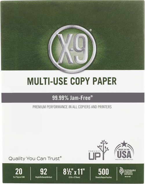 (8.5 x 11 Letter) - X-9 Multi-Use Print & Copy Paper, White, Brightness 92, Pallet of 40 Cases- 200,000 Pages Total