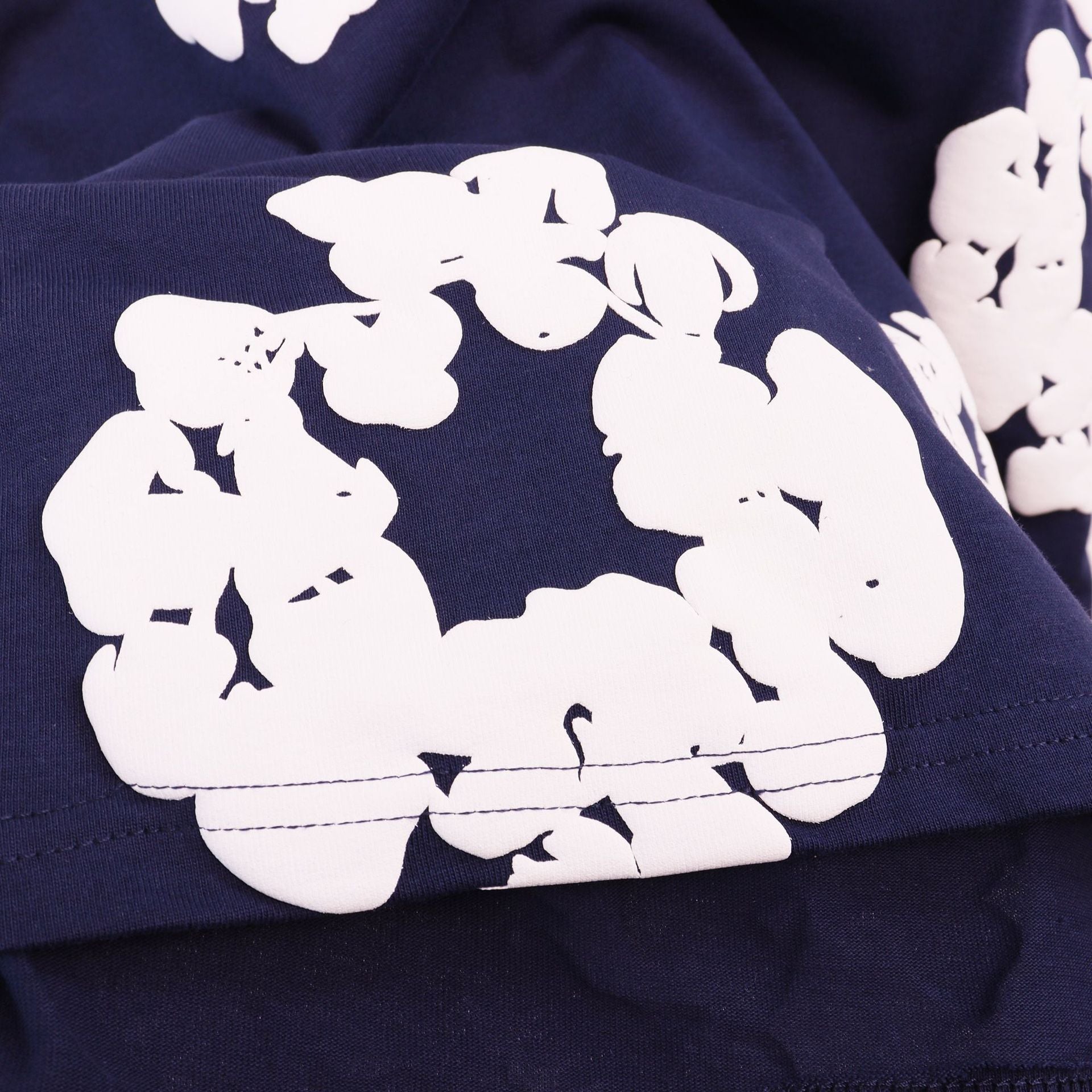 Denim Tears T-shirts Kapok Puff Print Short Sleeve T-shirt