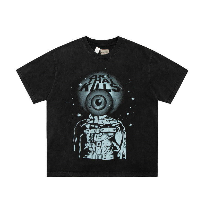 Gallery Dept T-shitrs Men's Vintage Summer Vintage Print Short Sleeves